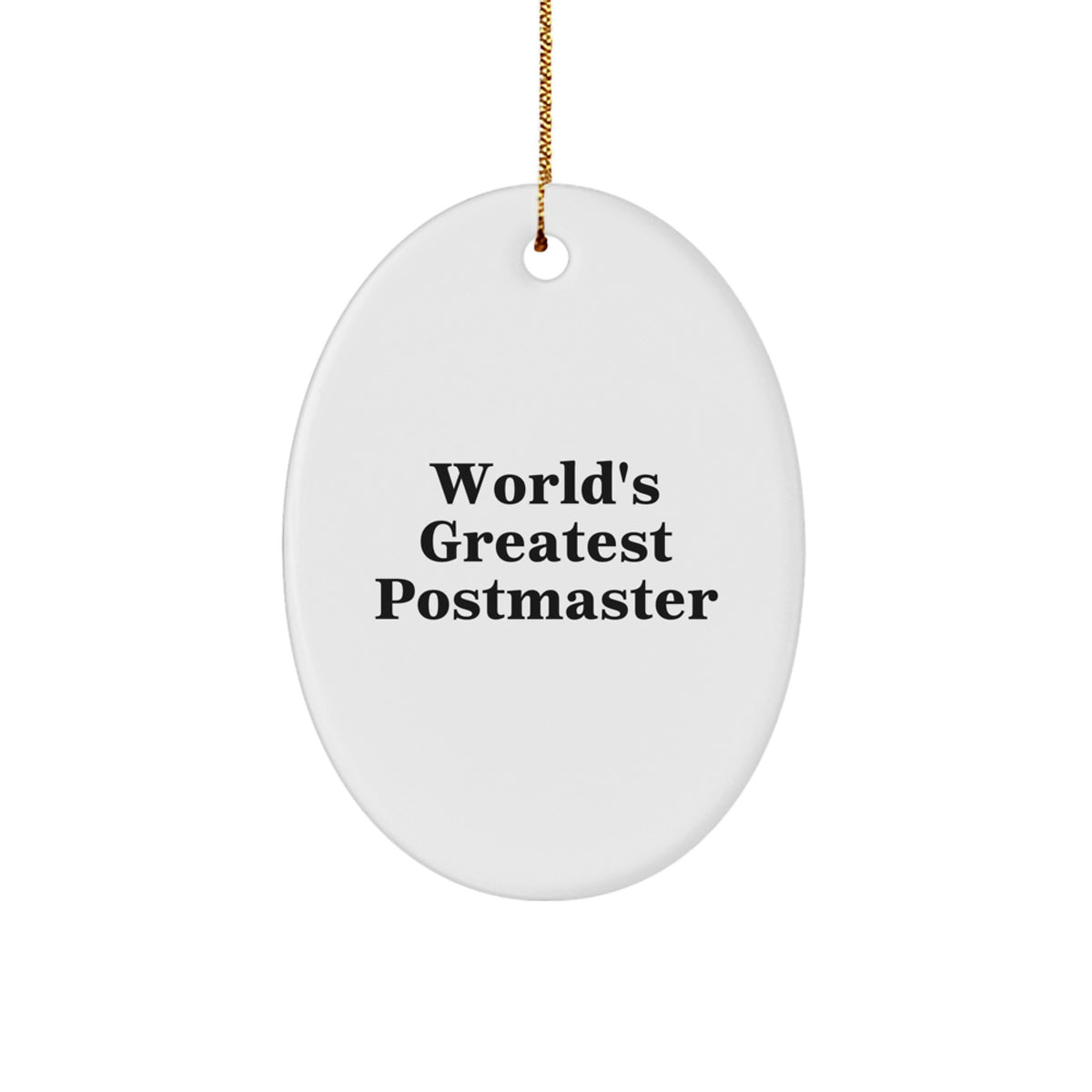 Christmas Gift for Her Postmaster Oval Ornament Bright Present - Image 1