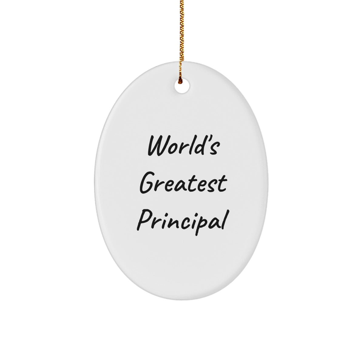 World's Greatest Principal Oval Ornament Gifts from Friends for Men Principal - Image 1