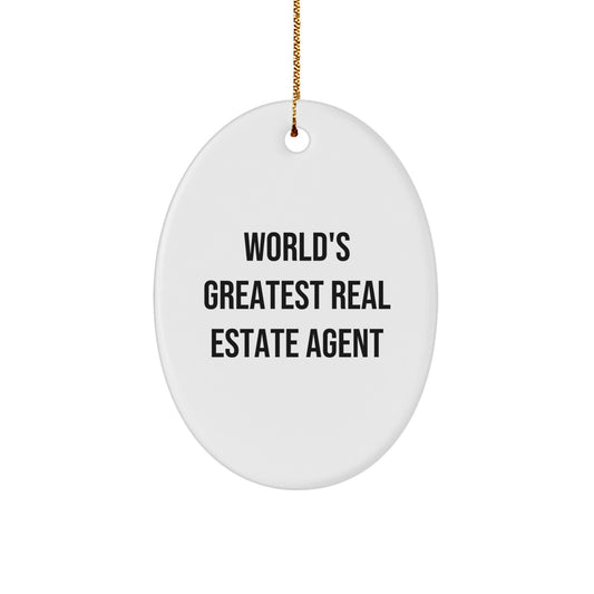 Christmas Ornament Gift Favorite Real Estate Agent Keepsake for Kids - Image 1