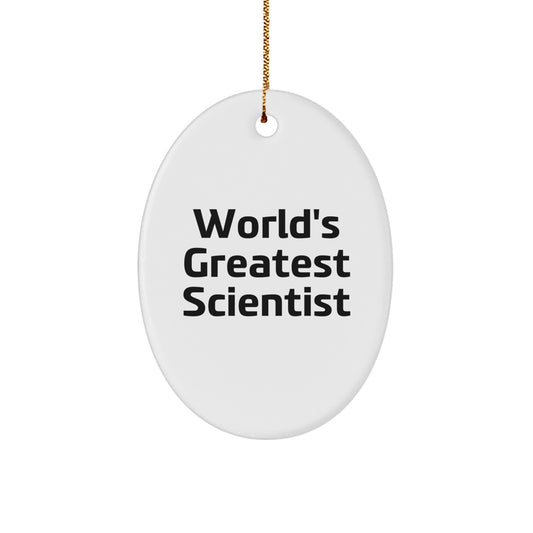 Scientist Christmas Ornament Gift for Him - World's Greatest Keepsake - Image 1