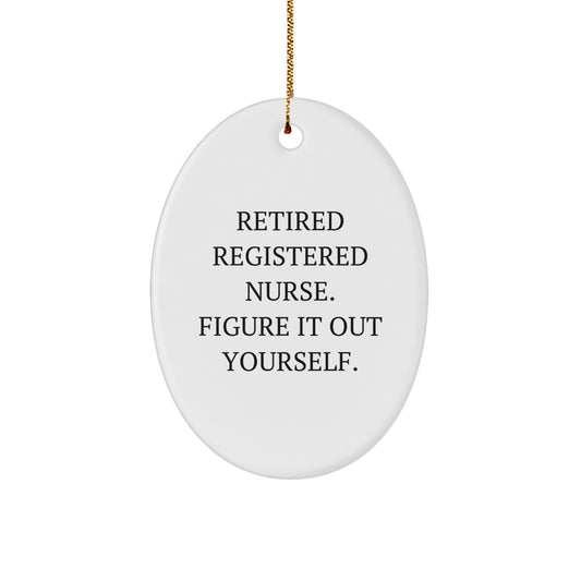 Christmas Unique Gift Registered Nurse Retired Christmas Ornament for Her - Image 1