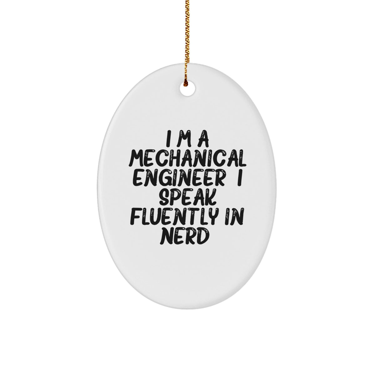 Mechanical Engineer Oval Ornament Gifts from Friends, Family, or Coworkers for Christmas Unique Decor - Image 1
