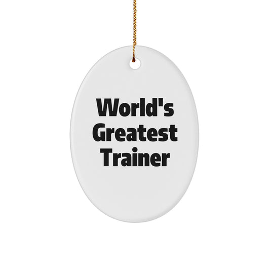 Funny Trainer Oval Ornament Gifts for Men from Friends - Christmas Unique Gifts - Image 1