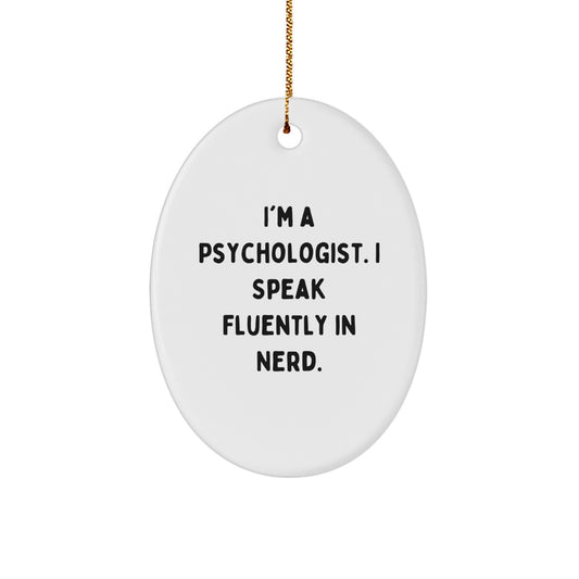 Witty geniusy Psychologist Christmas Ornament for Friends Novelty Gift - Image 1