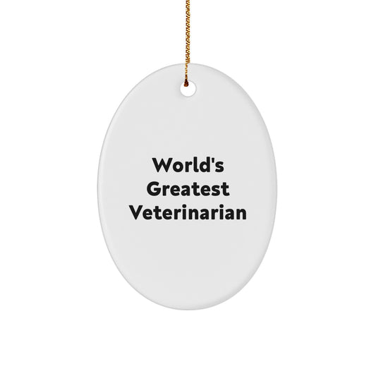 Funny Veterinarian Oval Ornament, Gifts from Friends to Men, Women, Coworkers, Family, Veterinarian Gifts for Christmas Unique Presents - Image 1