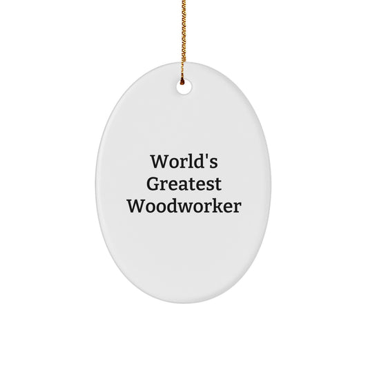 Christmas Gift World's Greatest Woodworker Christmas Ornament for Her - Image 1