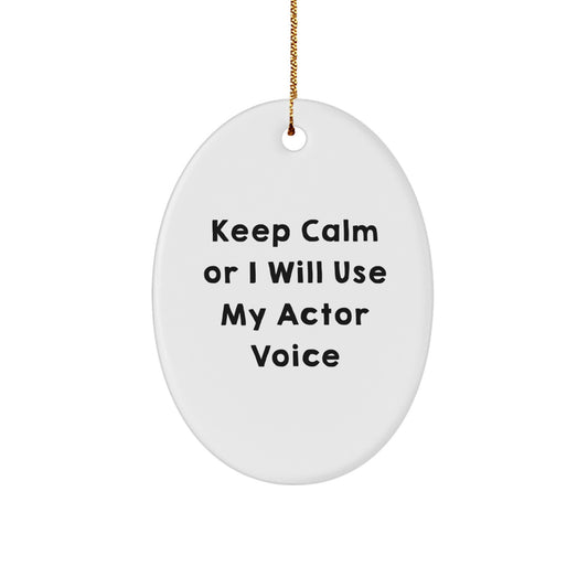 Funny Actor Oval Ornament Gifts from Friends for Men Christmas Unique Gifts - Image 1