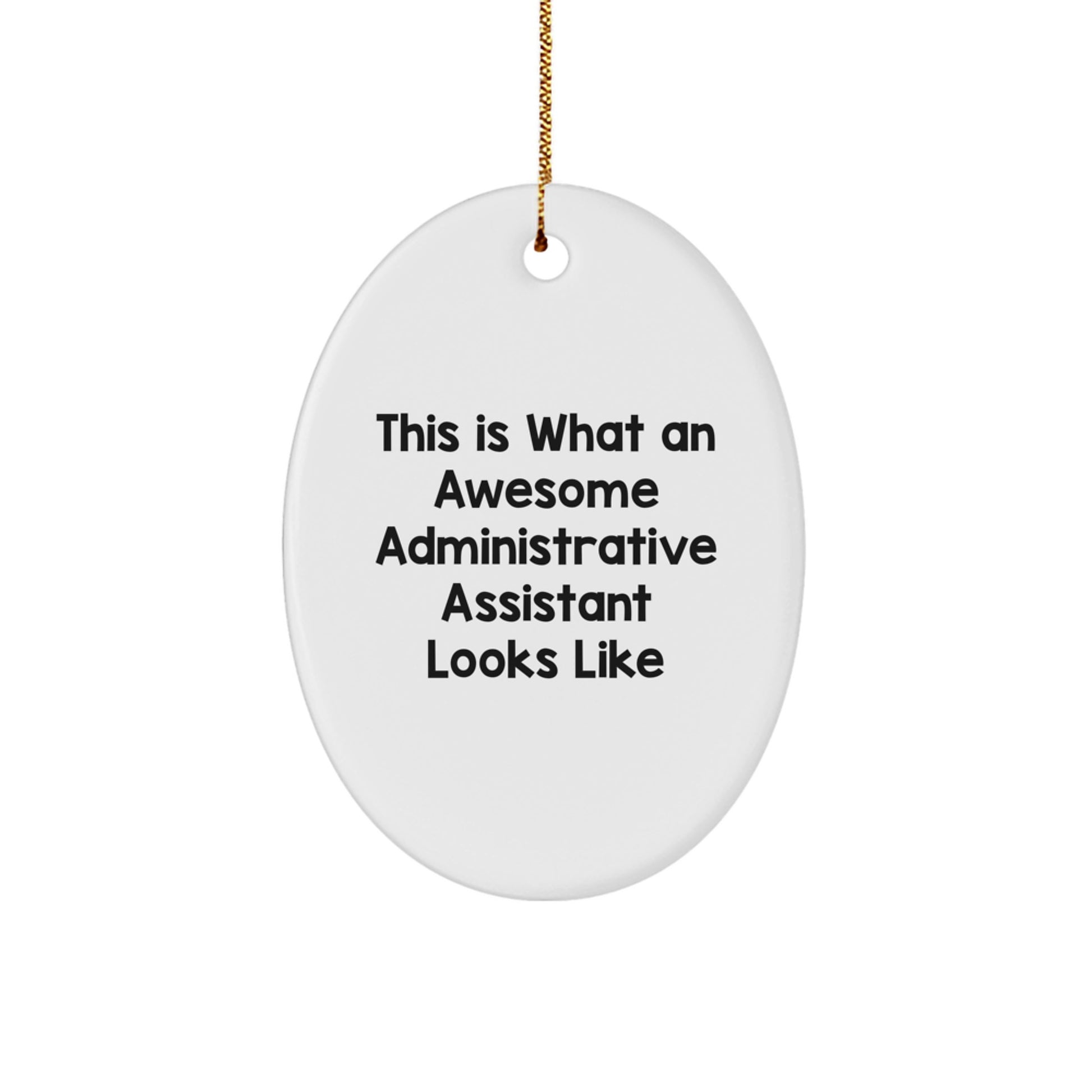 Funny Oval Ornament Gifts for Administrative Assistants Christmas Unique Presents from Friends and Family - Image 1