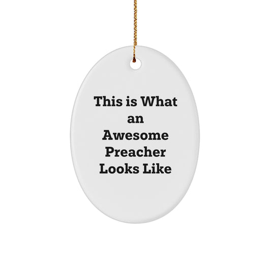 Family Treasure Awesome Preacher Christmas Ornament Gift for Family - Image 1