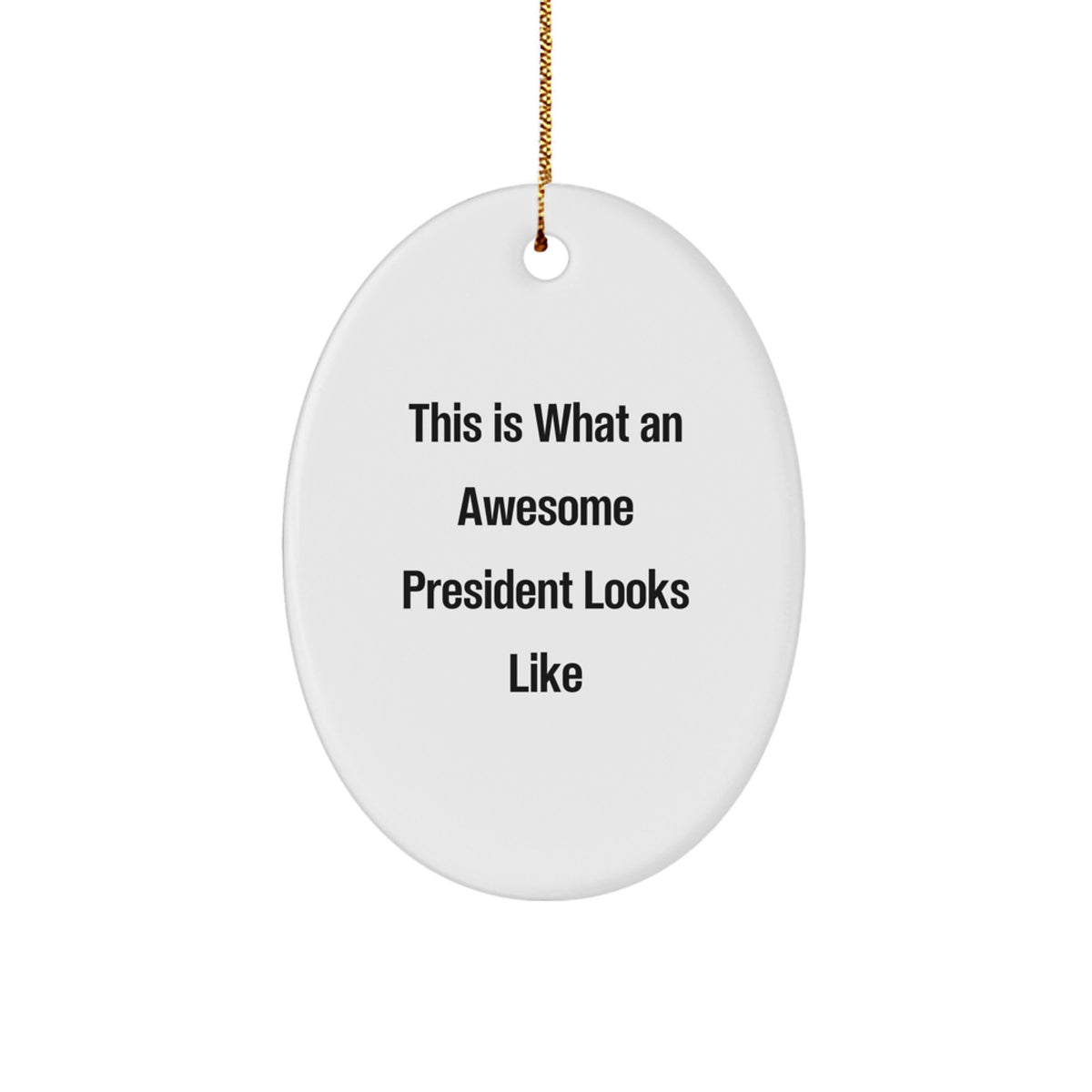 Family Treasure President Oval Ornament for Family Christmas Unique Gift - Image 1