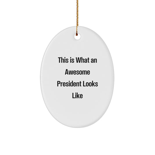 Family Treasure President Oval Ornament for Family Christmas Unique Gift - Image 1