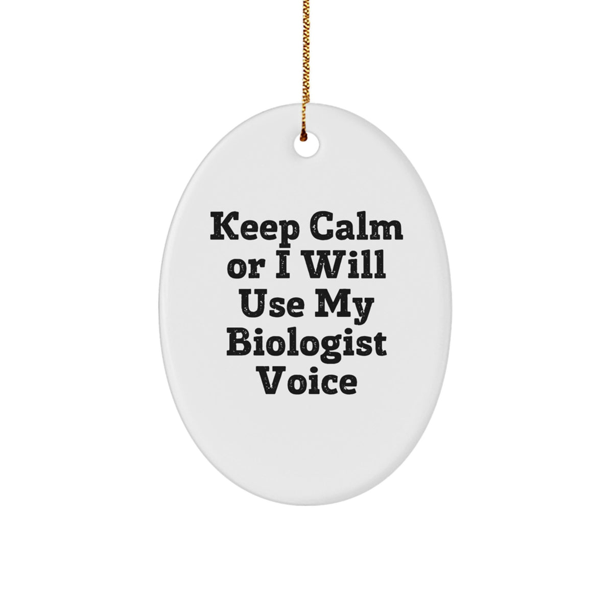 Funny Biologist Gifts for Men, Oval Ornament Christmas Unique Gifts from Friends - Image 1