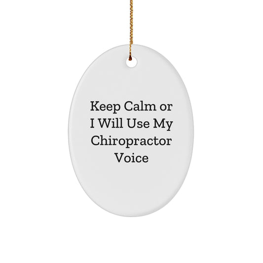 Funny Chiropractor Oval Ornament Gifts from Friends and Family for Christmas Unique Presents - Image 1