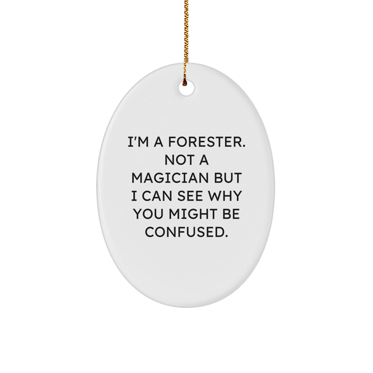 Forester Keepsake Christmas Ornament for Him Gift Funny I'm a Forester - Image 1