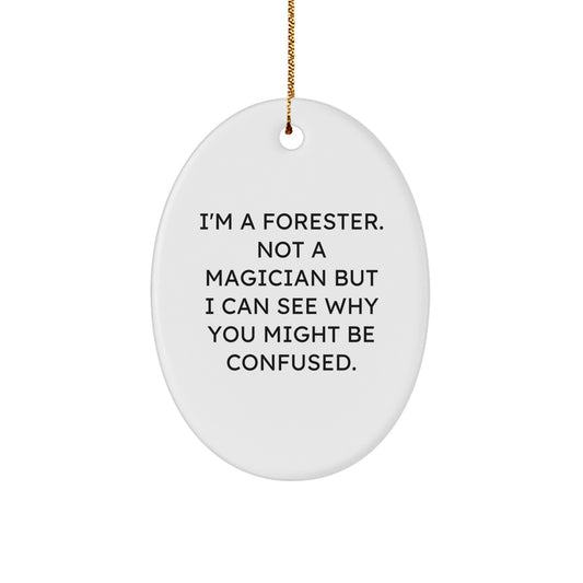 Forester Keepsake Christmas Ornament for Him Gift Funny I'm a Forester - Image 1