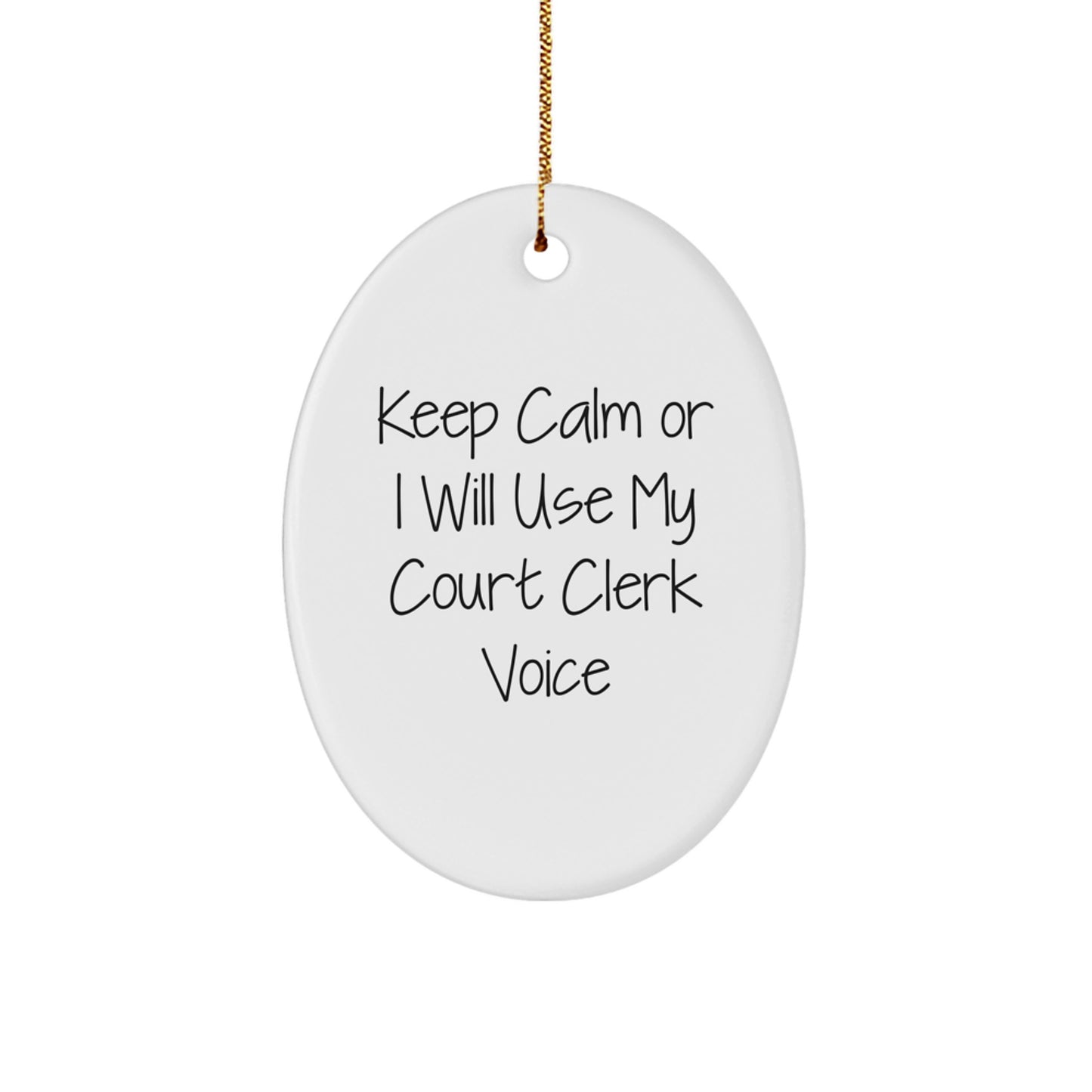 Court Clerk Keepsake Holiday Christmas Ornament for Him Gift - Image 1