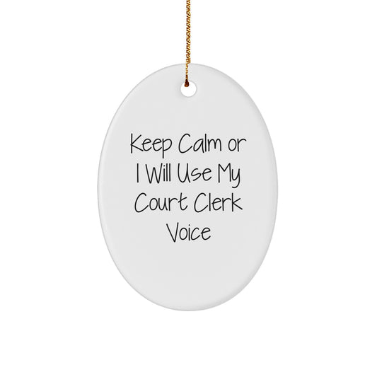 Court Clerk Keepsake Holiday Christmas Ornament for Him Gift - Image 1
