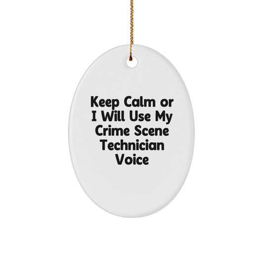 Crime Scene Technician Keepsake Christmas Ornament for Him Gift - Image 1