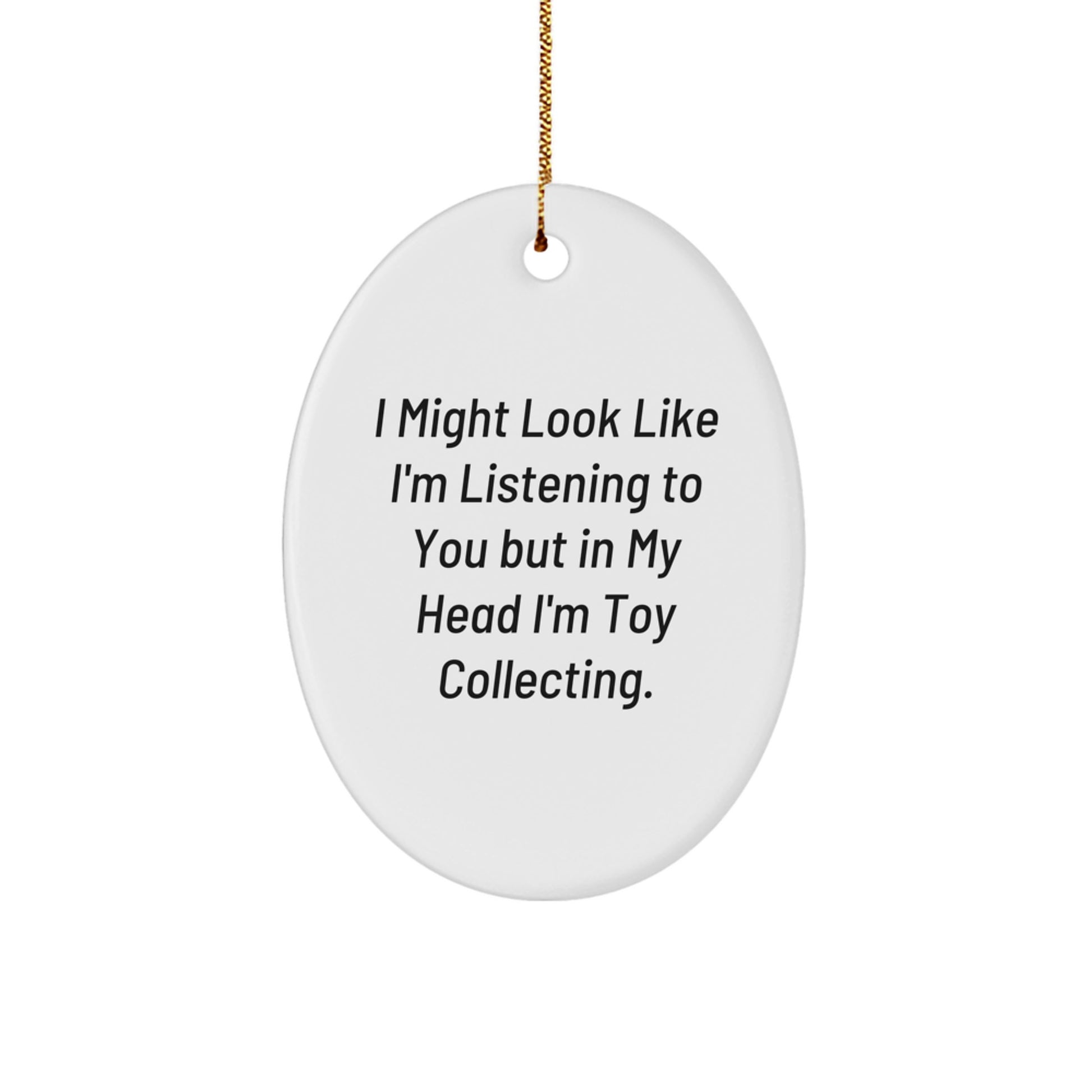 Funny Toy Collecting Oval Ornament Gifts from Friends and Family for Men and Women on Christmas Unique Gifts - Image 1