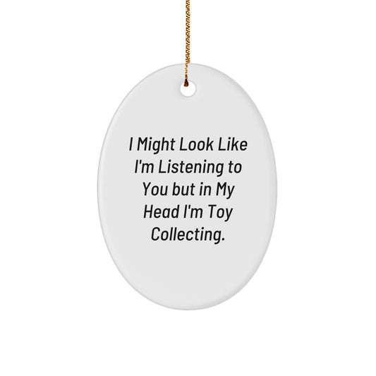 Funny Toy Collecting Oval Ornament Gifts from Friends and Family for Men and Women on Christmas Unique Gifts - Image 1
