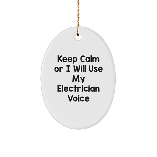 Electrician Keepsake Christmas Ornament for Him Gift Bright Glow - Image 1