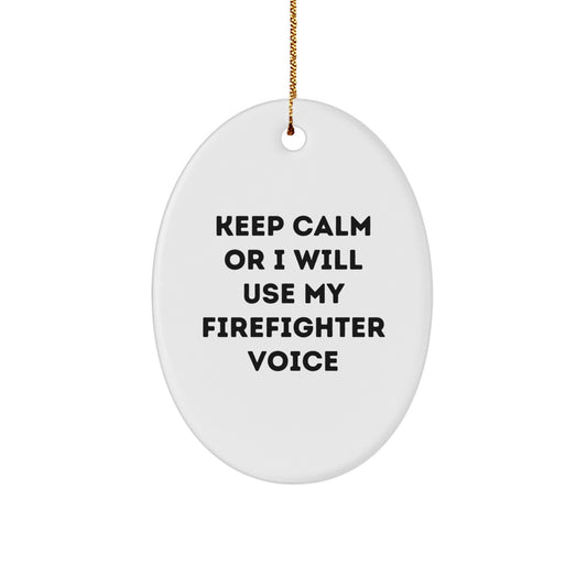 Firefighter Personal Keepsake Christmas Ornament for Him Gift - Image 1