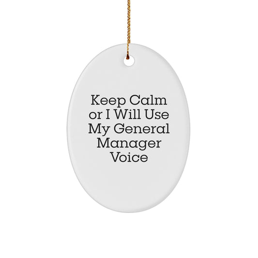 General Manager Keepsake Christmas Ornament for Him Gift - Image 1