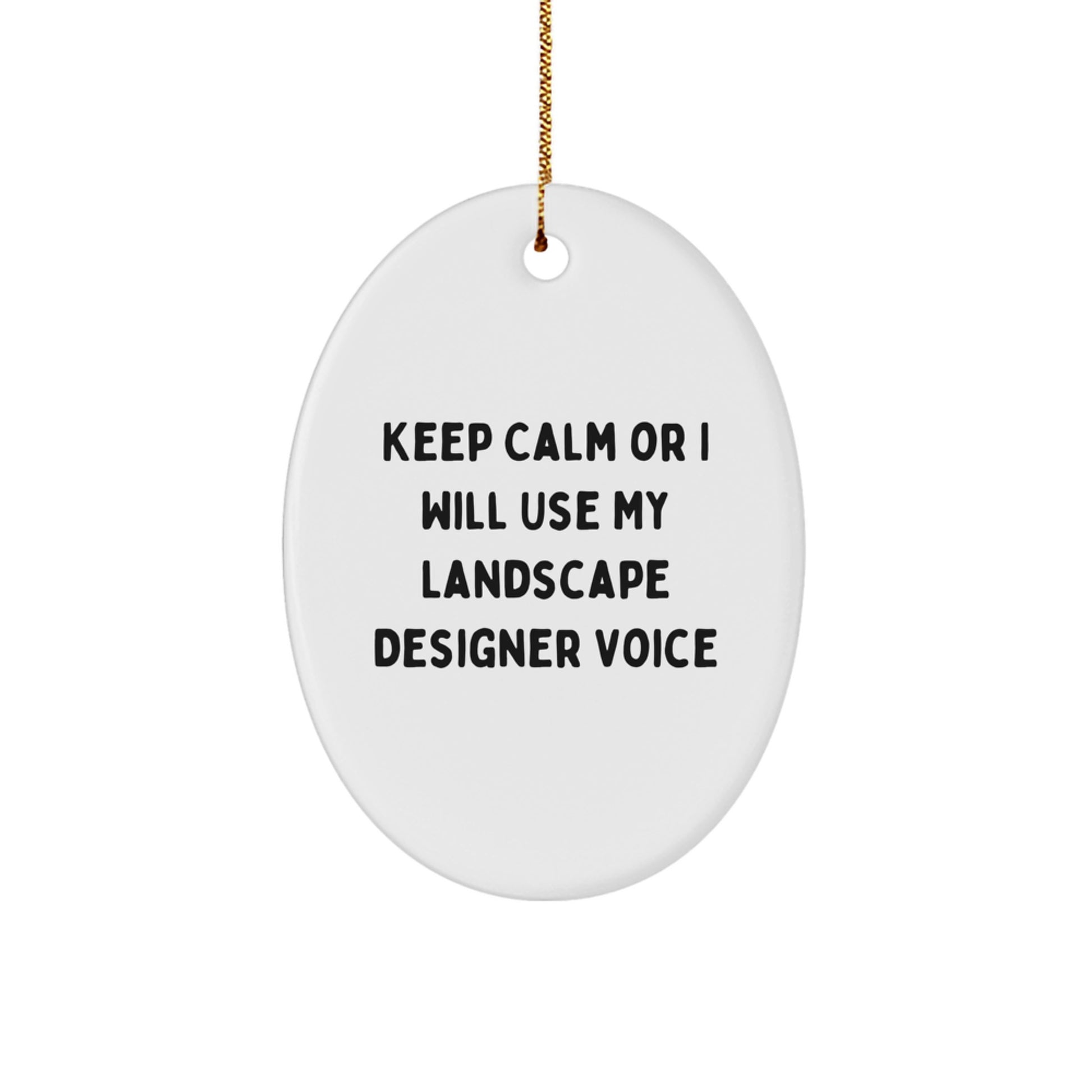 Funny Landscape Designer Gifts from Friends, Unique Oval Ornament for Christmas Unique Gifts for Landscape Designer - Image 1