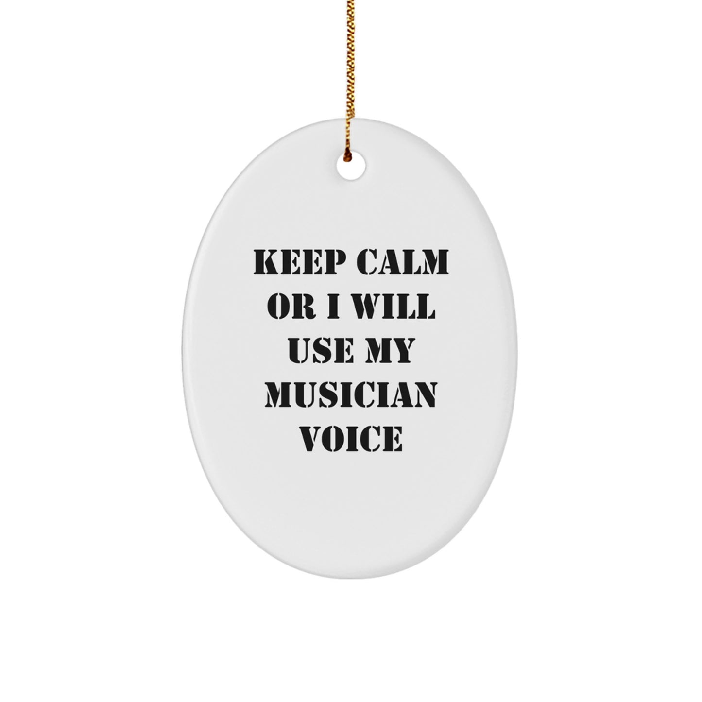 Funny Musician Oval Ornament Gifts from Friends for Musicians on Christmas - Image 1
