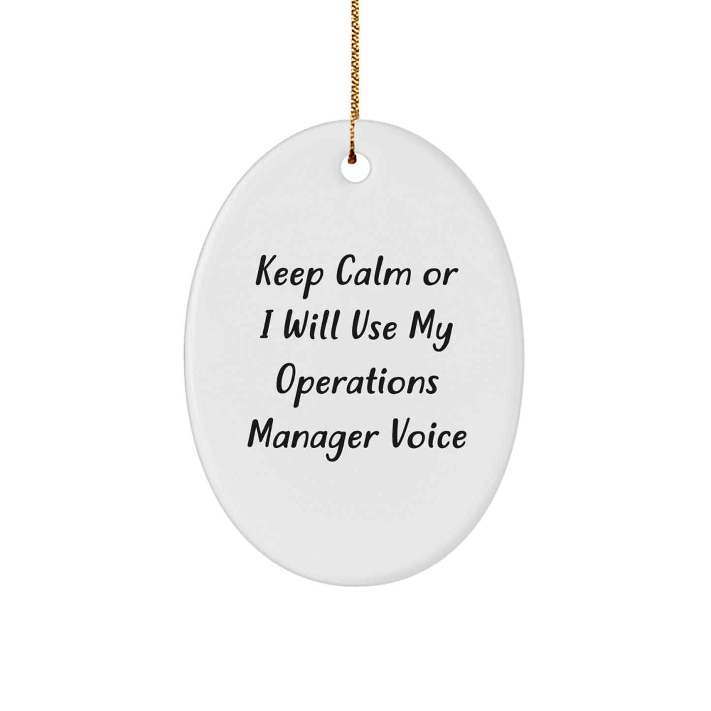 Novelty Operations Manager Oval Ornament for Friends Christmas Gift - Image 1