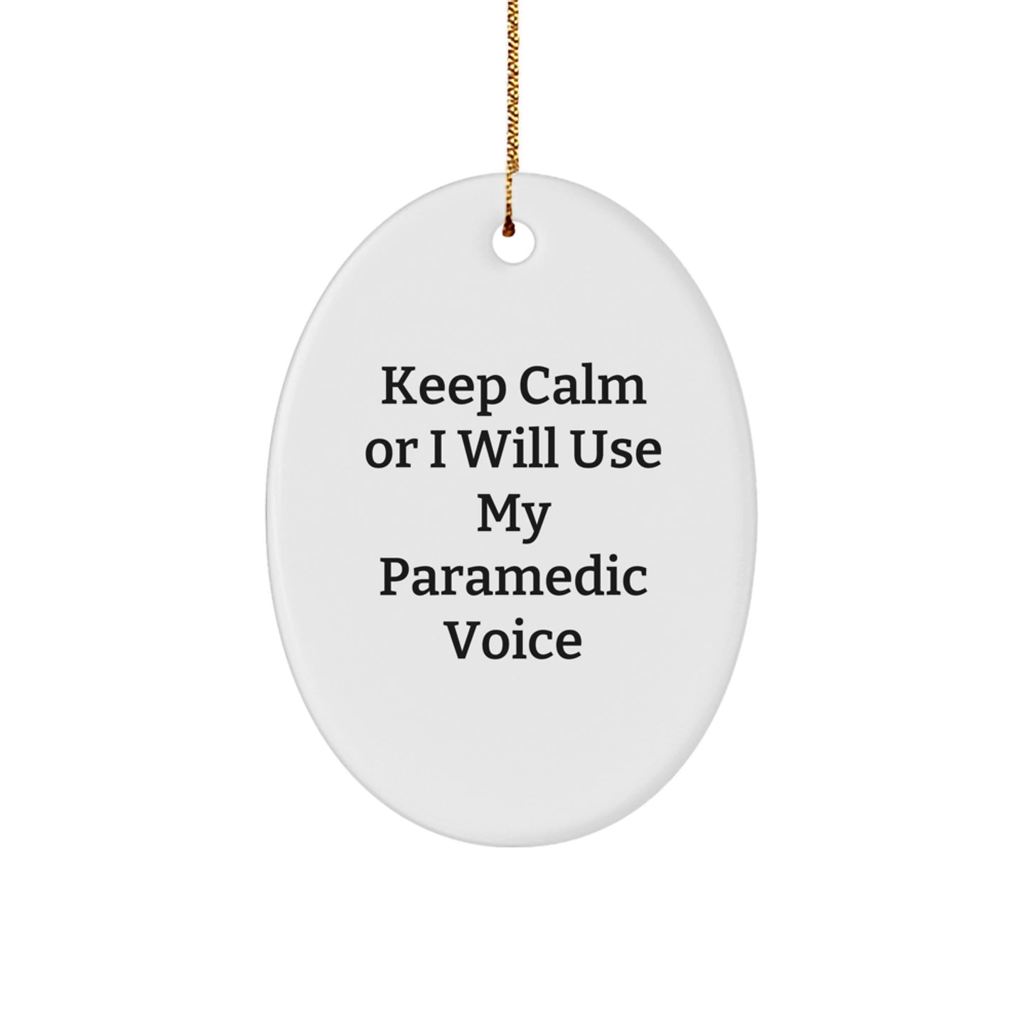 Paramedic Oval Holiday Christmas Ornament Idea for Coworkers Gift - Image 1