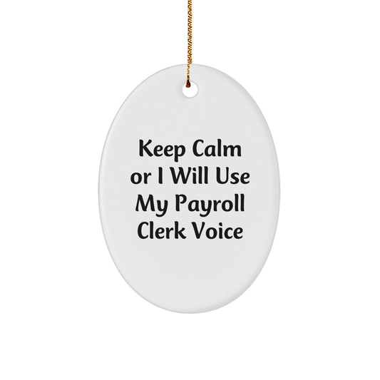 Payroll Clerk Keepsake Christmas Ornament for Him Gift - Image 1