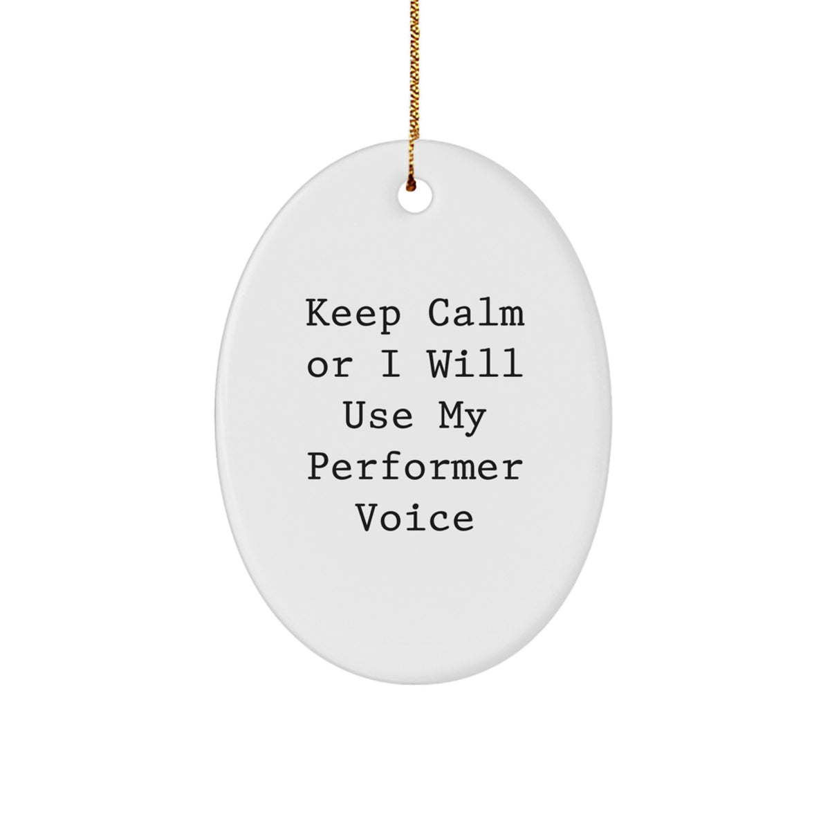 Performer Keepsake Christmas Ornament for Him Gift White 3.25 Tall - Image 1