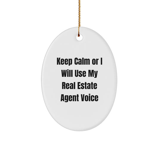 Real Estate Agent Keepsake Christmas Ornament for Him Gift - Image 1