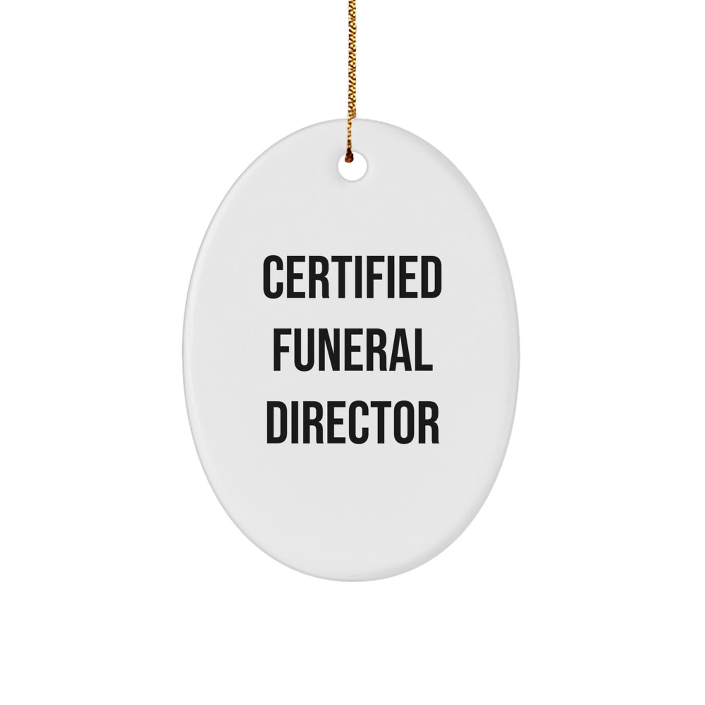 Family Treasure Christmas Unique Gift Certified Funeral Director Ornament - Image 1