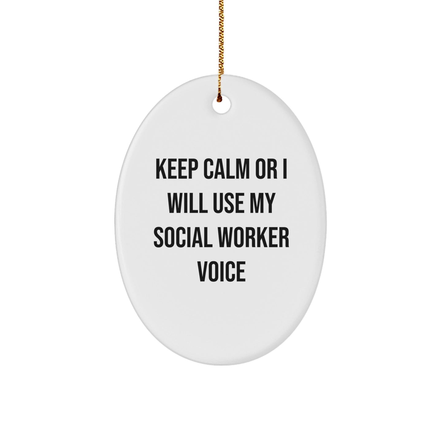 Social Worker Keepsake Christmas Ornament for Him Gift - Image 1