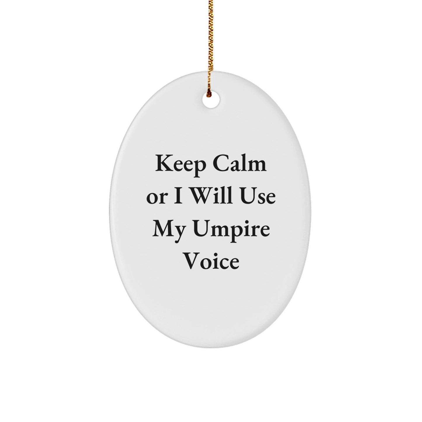 Calm Vibes Novelty Umpire Christmas Ornament for Friends Gift - Image 1