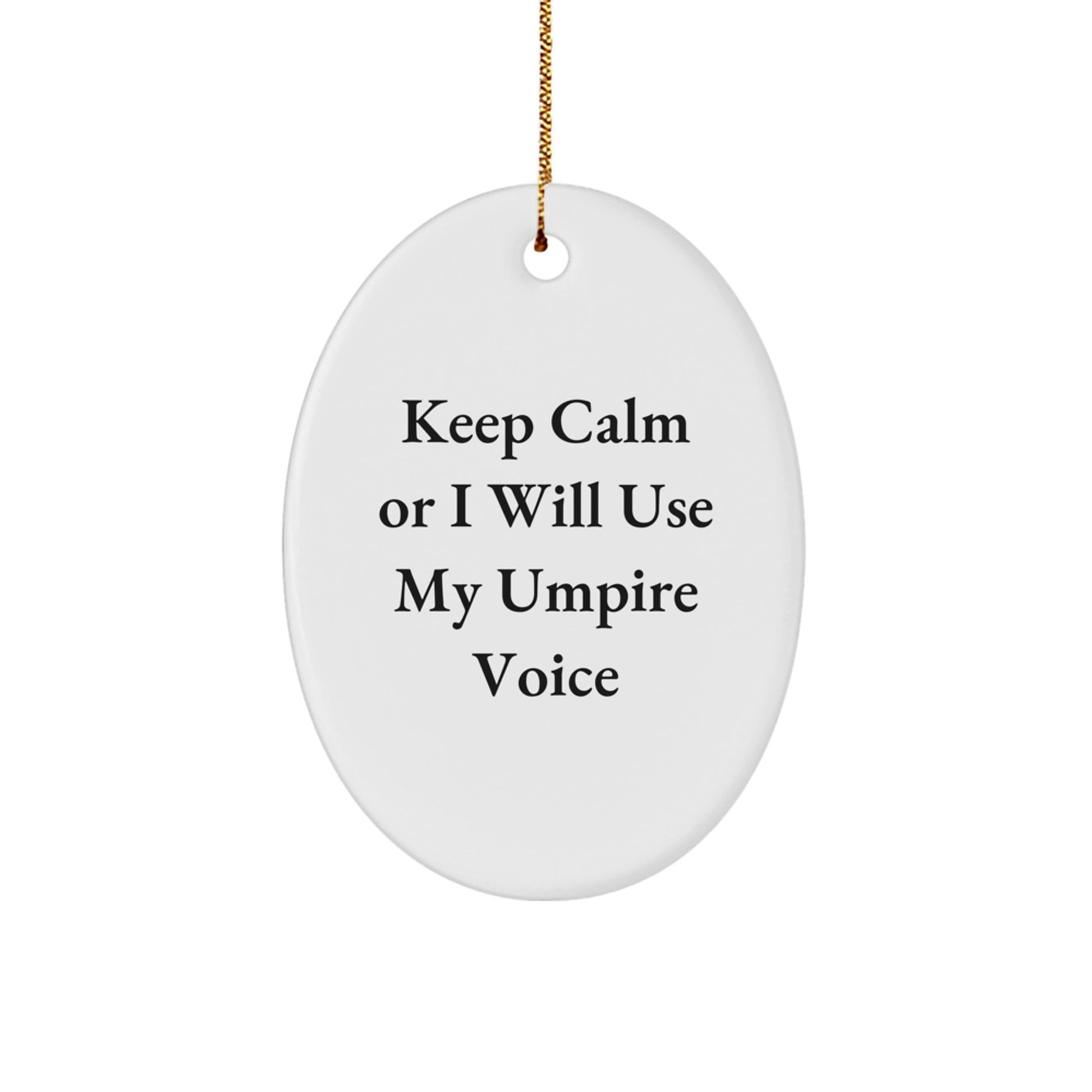 Calm Vibes Novelty Umpire Christmas Ornament for Friends Gift - Image 1