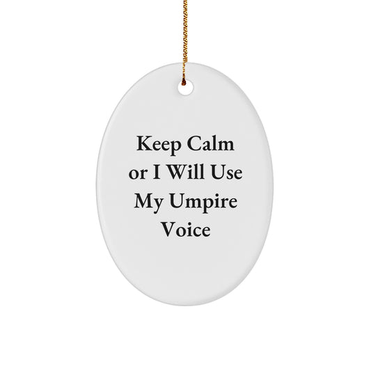 Calm Vibes Novelty Umpire Christmas Ornament for Friends Gift - Image 1