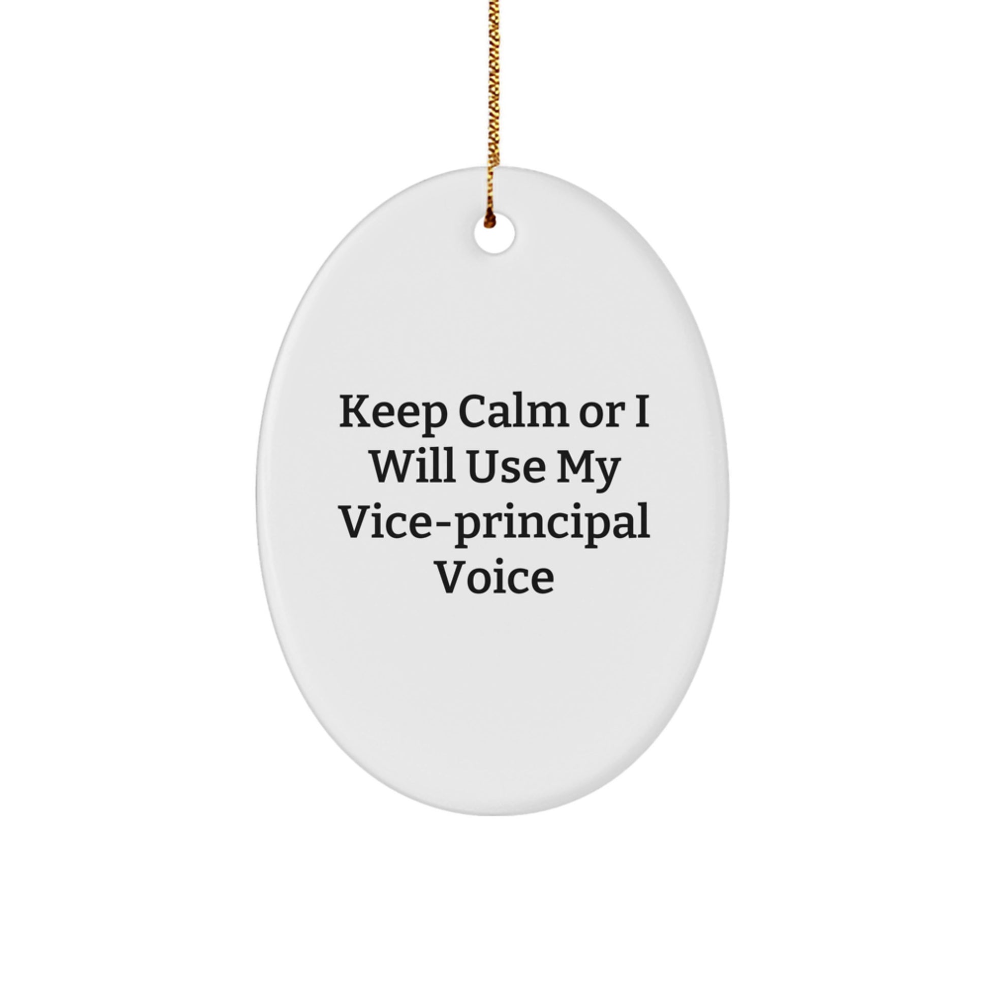 Funny Vice-Principal Oval Ornament for Desk or Office - Gifts from Friends, Coworkers, Family for Vice-Principal Men, Women - Christmas Unique Gifts - Image 1