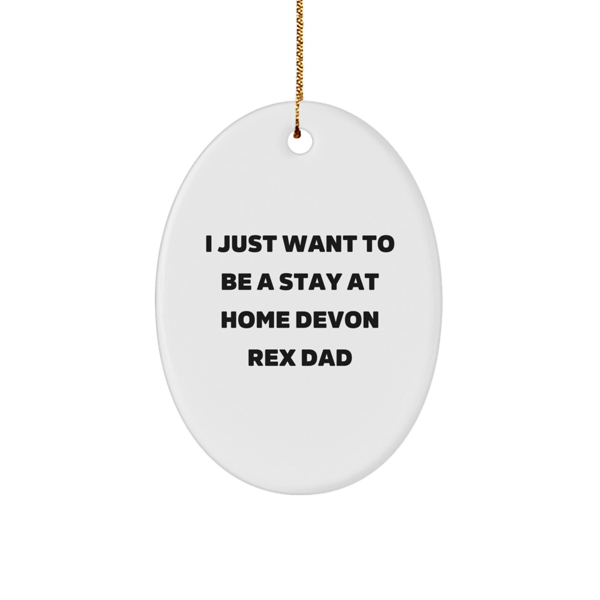 Unique Devon Rex Cat Oval Ornament Gifts from Men to Devon Rex Cat Dad for Christmas - Image 1