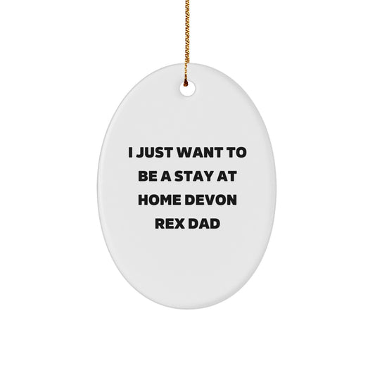 Unique Devon Rex Cat Oval Ornament Gifts from Men to Devon Rex Cat Dad for Christmas - Image 1