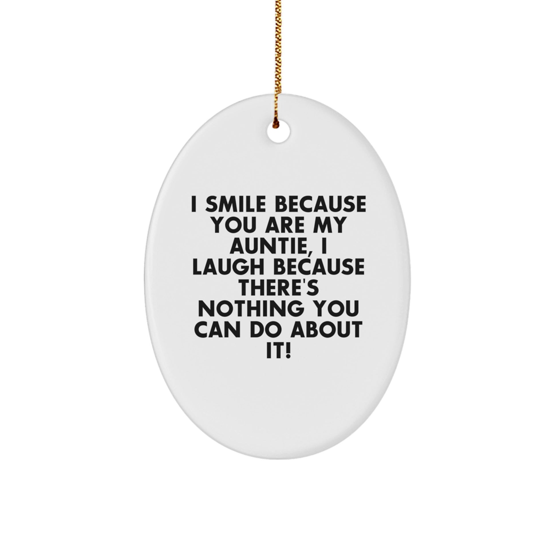 Funny Auntie Oval Ornament Gifts for Auntie Auntie Quotes Christmas - Image 1