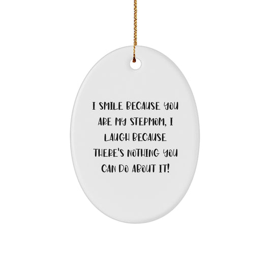 Stepmom Keepsake Christmas Ornament for Him Gift with Vibrant Quote - Image 1