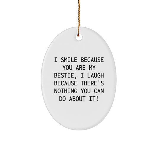 Bestie Keepsake Christmas Ornament for Him Surprise Bright Gift - Image 1