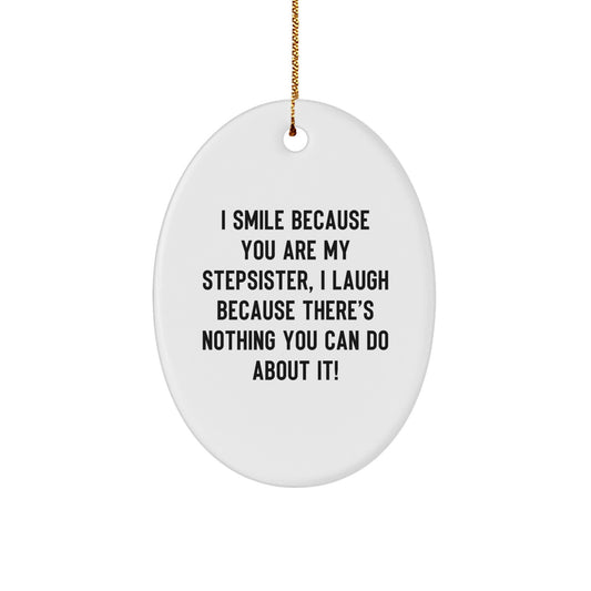 Stepsister Keepsake Christmas Ornament for Him Surprise Gift - Image 1