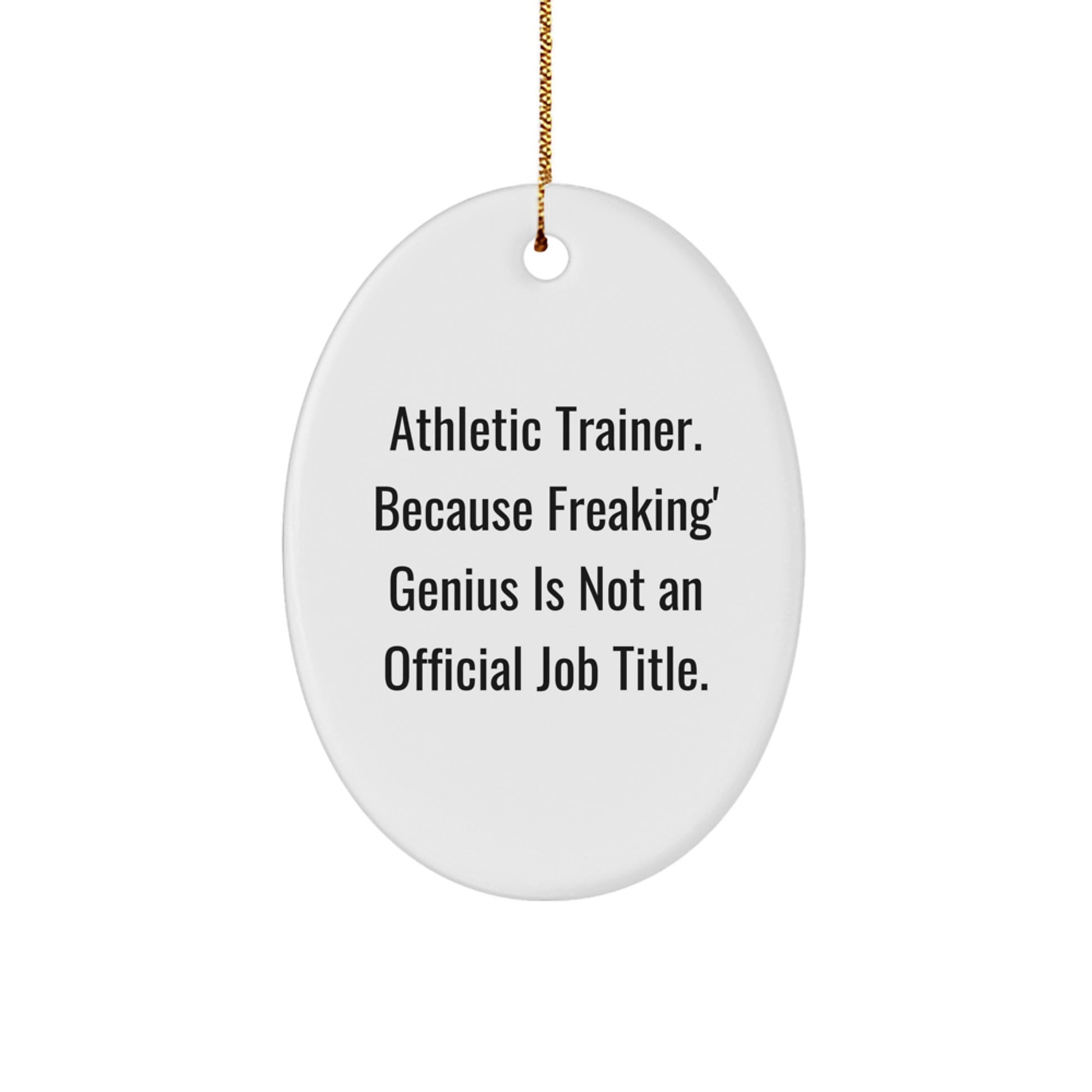 Funny Athletic Trainer Oval Ornament Gifts from Men for Christmas Unique - Image 1