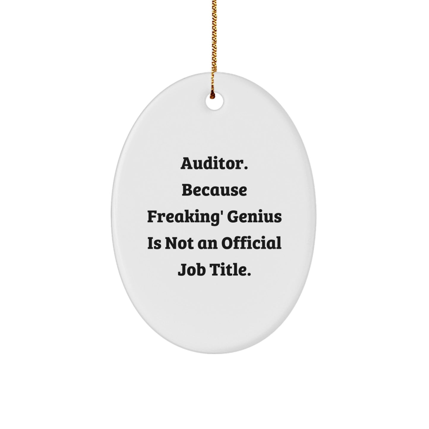 Funny Auditor Gifts for Men Women Friends Family Members Oval Ornament Quotes - Gifts from Family Friends Coworkers to Auditor Friends - Image 1