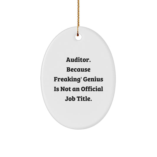 Funny Auditor Gifts for Men Women Friends Family Members Oval Ornament Quotes - Gifts from Family Friends Coworkers to Auditor Friends - Image 1