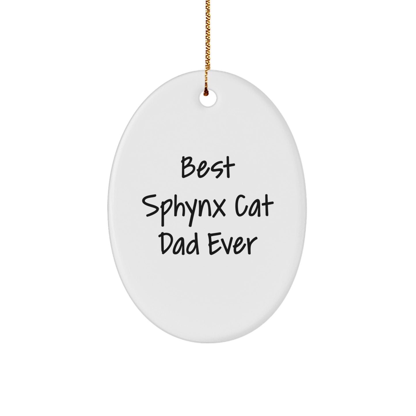 Bold Sphynx Cat Dad Christmas Ornament Gift for Friends - Image 1